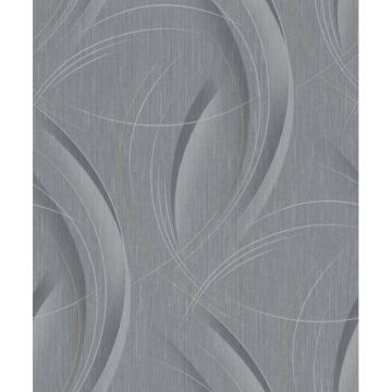 Tapet vinil Erismann 1021810, model geometric, gri, 10 x 0.53 m