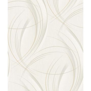 Tapet vinil Erismann 1021831, model geometric, gri/alb, 10 x 0.53 m