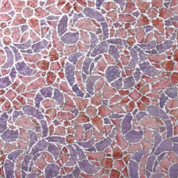 Folie geam autoadeziva, vitraliu, efect geam sablat, model abstract, multicolor/semitransparent, 67.5cmx15m, Gekkofix, Reims